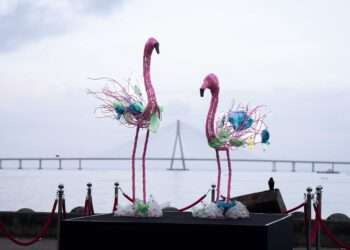 Anant Bhai Ambani’s Vantara Unveils Striking Wildlife Sculptures in Mumbai to Expose the Hidden Threat of Plastic Pollution