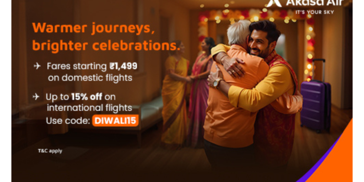 Warmer journeys brighter celebrations: Save big on your next travel with Akasa Air’s special Diwali discounts