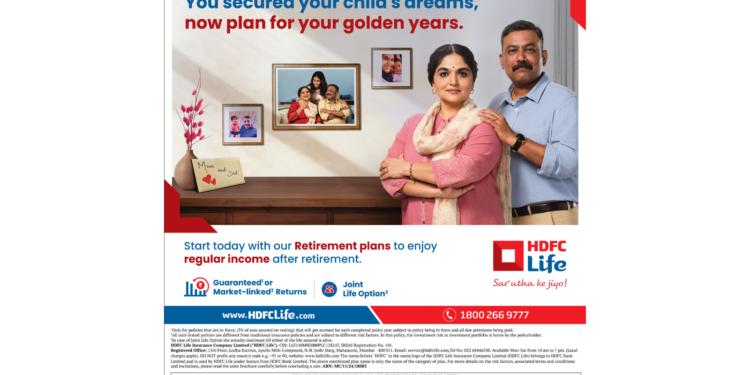 “The best time to start retirement planning is now”, Says HDFC Life’s latest campaign