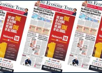 Network18 announces its dominance across TV in a print ad.