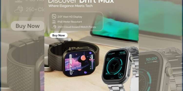 Boult’s New Drift Max brings premium innovation & elegance to every wrist.