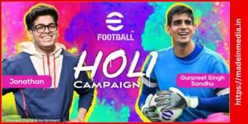 KONAMI’s eFootball™ teams up with Indian football captain Gurpreet Singh Sandhu and Jonathan Gaming to celebrate Holi in India