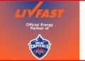 Livfast Becomes the Official Energy Partner of Delhi Capitals for the upcoming cricket season