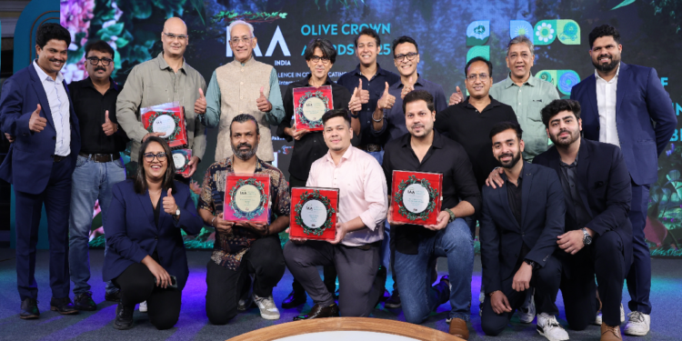 R K SWAMY Shines at the 15th IAA Olive Crown Awards.