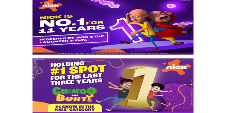 Nick Ends The Year On A High; Reigns As India’s No. 1 Kids’ Channel For The 11th Consecutive Year!
