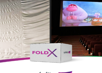 Galalite Cinema Screens launches FoldX: Revolutionary innovation in silver screen packaging.