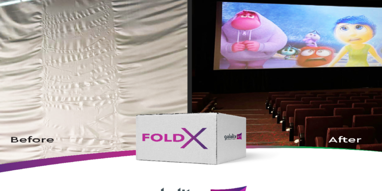 Galalite Cinema Screens launches FoldX: Revolutionary innovation in silver screen packaging.