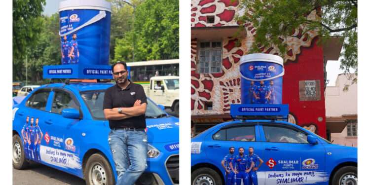 Shalimar paints turn Delhi blue with Mumbai Indians fan car drive 