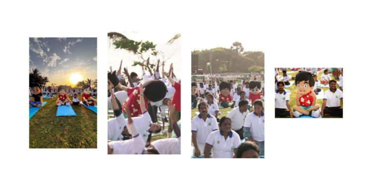 Nick and Sonic Inspire Young India at Vizag’s Mega Yoga Day Celebration with Prime Minister Modi