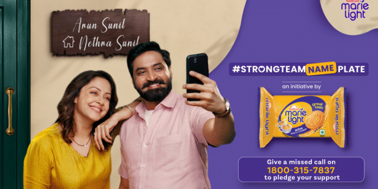 Sunfeast Marie Light and Jyotika Urge Couples to Display Equal Partnerships on Nameplates
