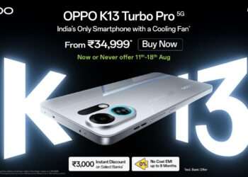 OPPO K13 Turbo Pro 5G with Built-in Cooling Fan Goes on Sale in India from August 15