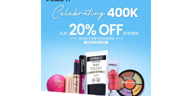 Insight Cosmetics Celebrates 400K Instagram Followers with 20% Festive Offer